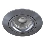 Noxion Incasso Faretti Vision MR16 Inclinabile Lucido Grigio | 82mm - Ritaglio 69mm - IP20 - Incl. GU10 Attacco