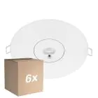 Confezione Multipack 6x Noxion LED Emergency Spot Bianca 3W 240lm - 850K Bianco Freddo | Emergenza 3H - Autotest - 140mm